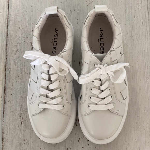 J/Slides Lightweight Dede White Platform Weave Sneakers. Size 6.5 - Picture 11 of 11